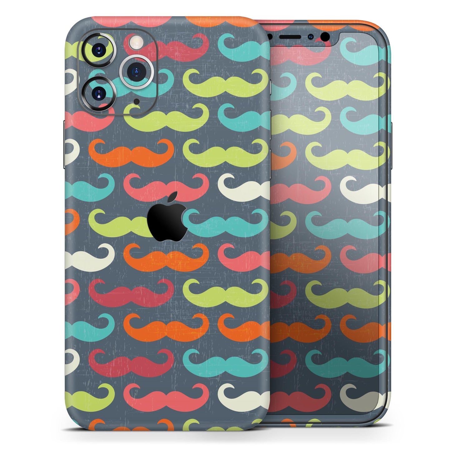 Colorful Scratched Mustache Pattern - Skin-Kit compatible with the