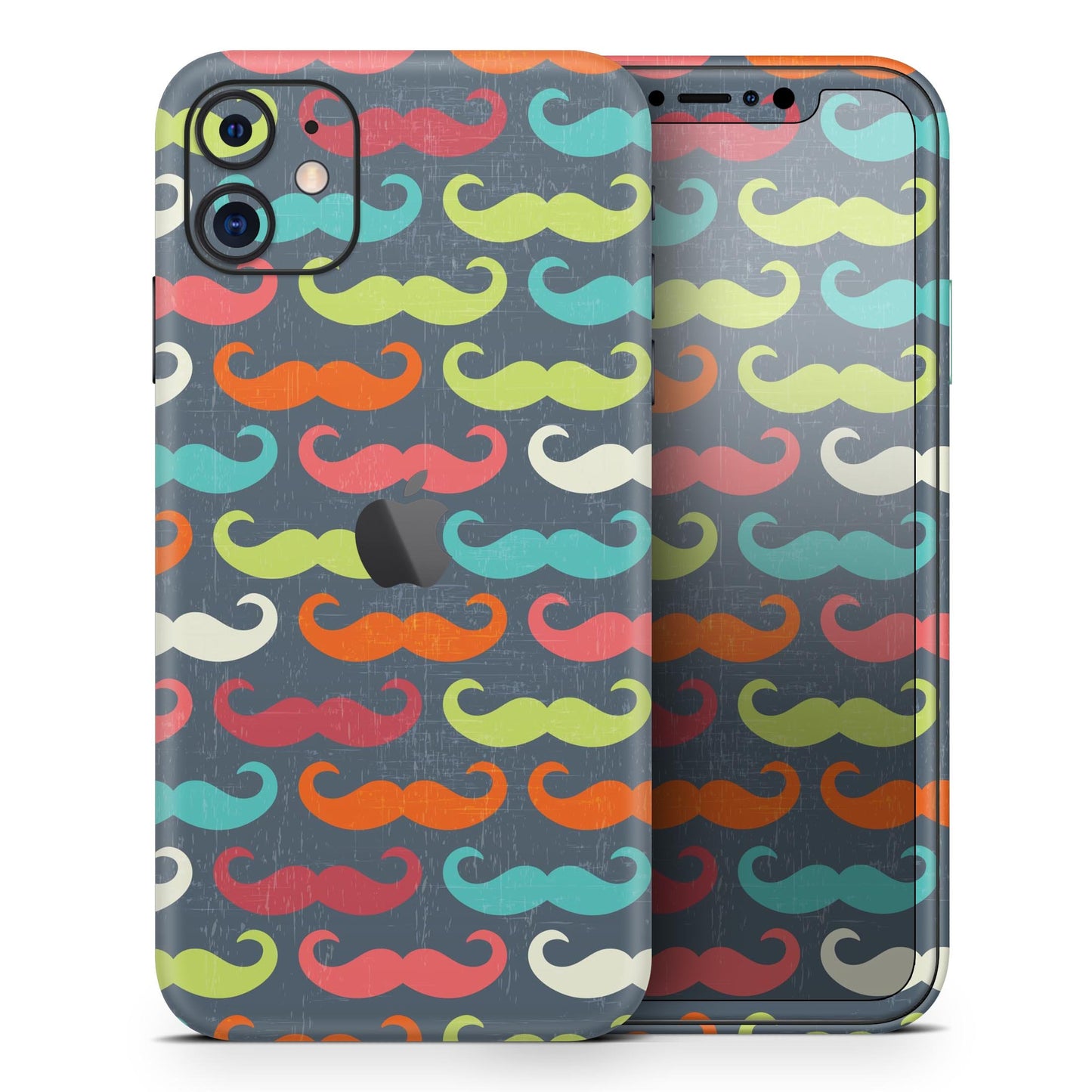 Colorful Scratched Mustache Pattern - Skin-Kit compatible with the